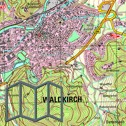 Topographische Karten 1:25 000, gefaltet