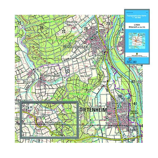 Topographische Karten 1:50 000, plano