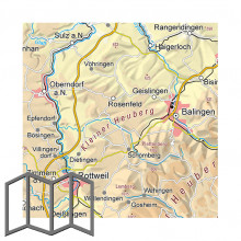 Die Baden-Württemberg Karte, gefaltet
