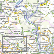 Amtliche Straßenkarte 1:200 000, plano