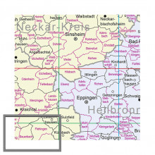 Gemarkungs­übersichts­karte 1:350 000, plano