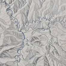 Reliefkarte Baden-Württemberg 1:600 000