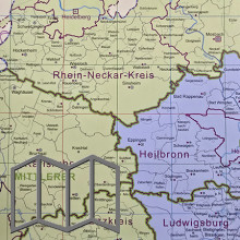 Verwaltungs­gliederungs­karte 1:350 000, gefaltet